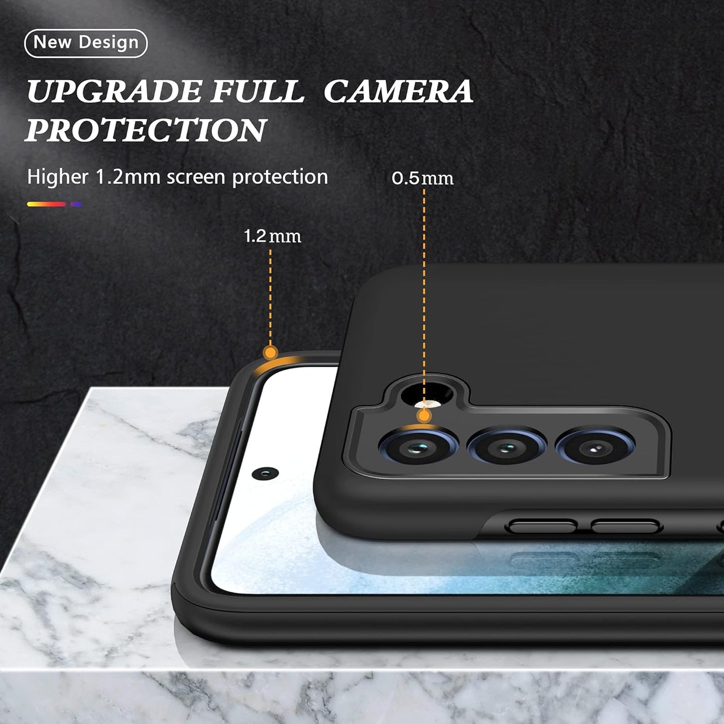 PELEPUES Case for Samsung Galaxy S21 Plus/S21+ 5G, [Built-In Camera Cover] Military Shockproof Phone Case Cover with Embedded Metal Ring Stand Kickstand [Support Magnetic Car Holder] for S21+, Black  PELEPUES   