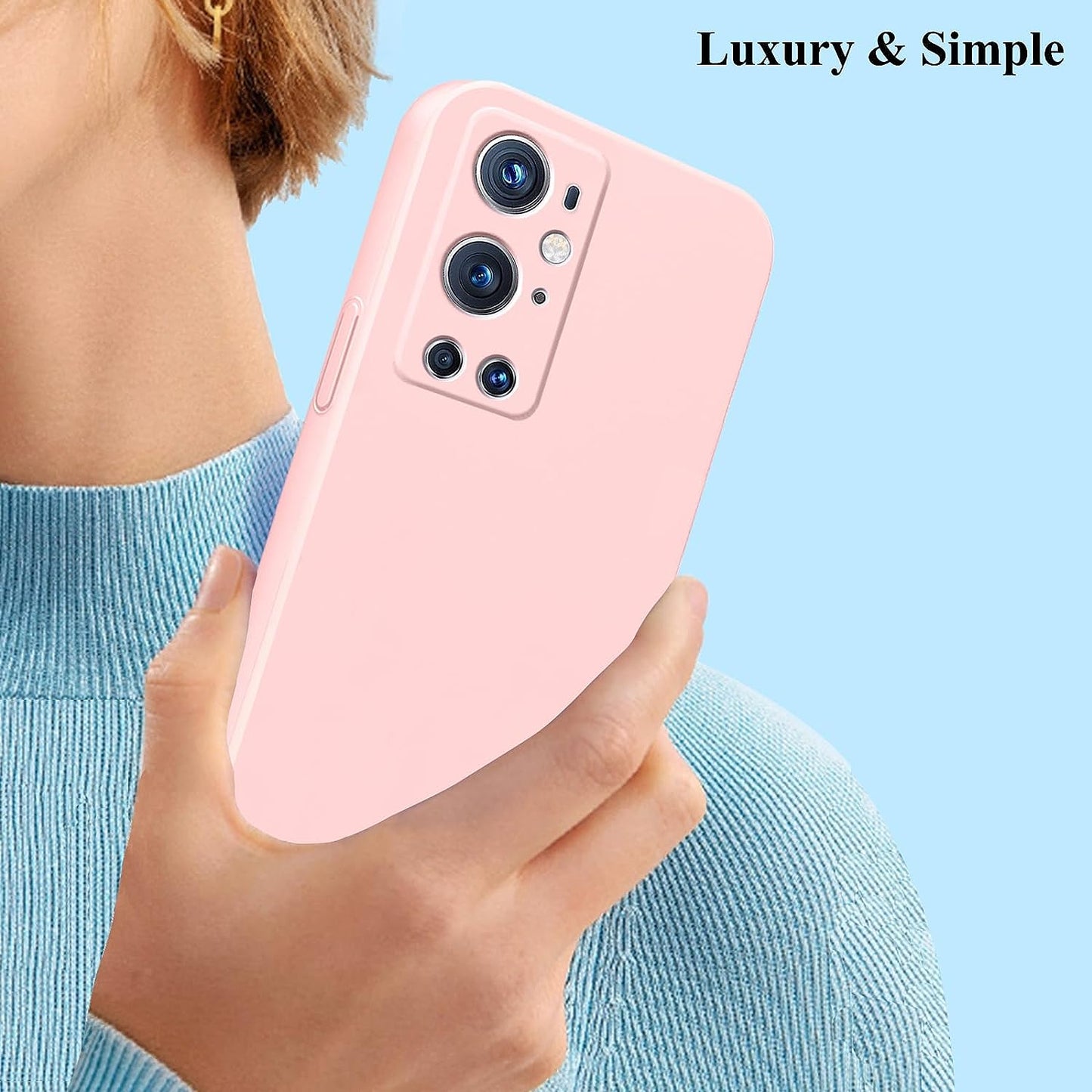 Yarxiawin for Oneplus 9 Pro Case Shockproof Pink, Oneplus 9 Pro Phone Case Thin Hard PC Protective Case Anti-Fingerprint Cover with Ultimate Delicate Touch Feeling (Pink)  Yarxiawin   