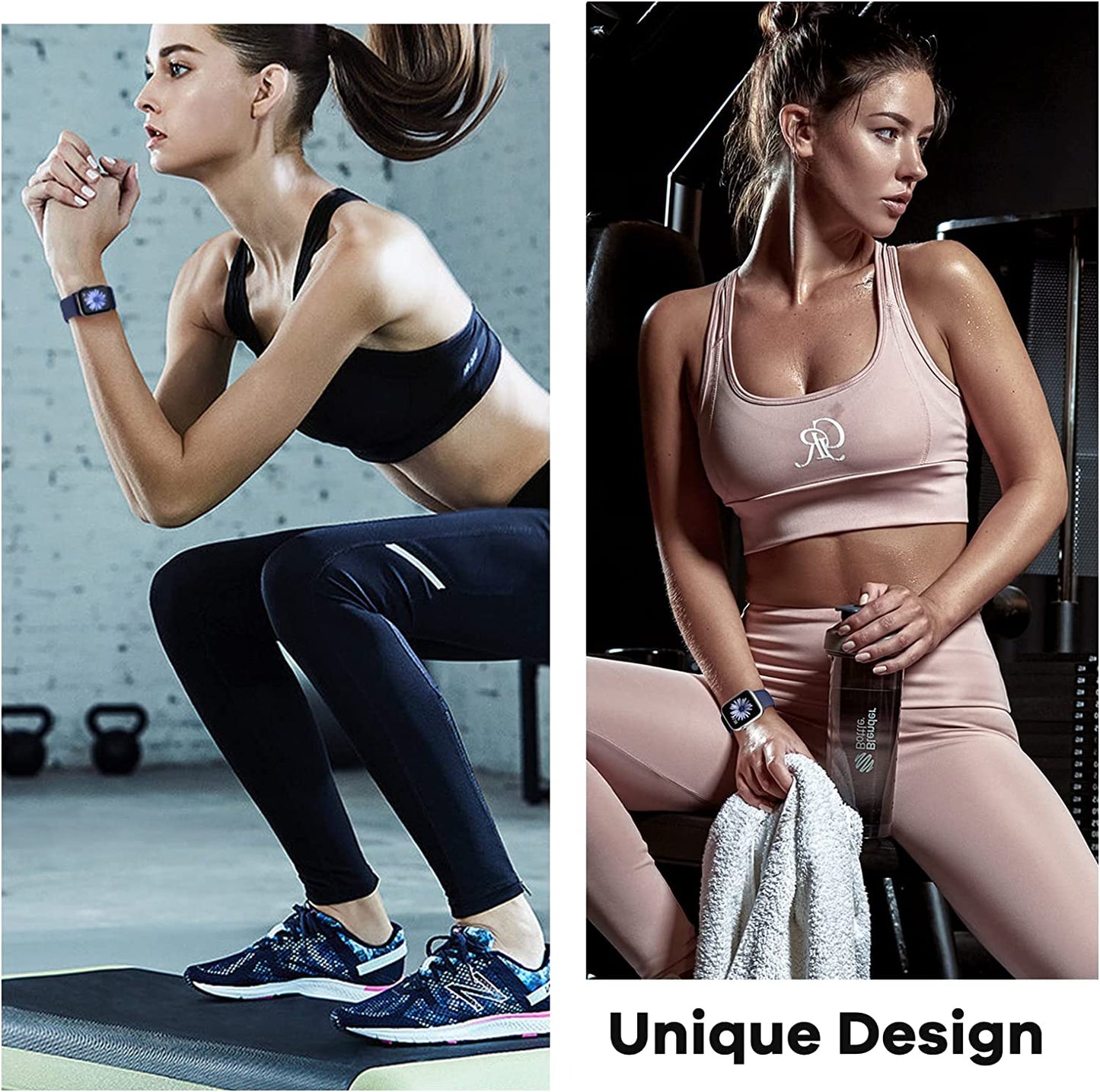 6 Pack Bands Compatible with Apple Watch Band 38Mm 40Mm 41Mm 42Mm 44Mm 45Mm 49Mm-3Pack Soft Silicone Strap, 3Pack Elastic Sport Wristbands for Iwatch Series Ultra 8 7 6 5 4 3 2 1 SE Women Men  iFuntec   