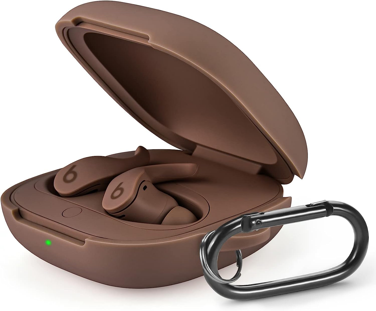 Beats Fit Pro Case Cover, AIRSPO Soft Silicone Case for Beats Fit Pro 2021 Shockproof Beats Fit Pro Earbuds Case Cover with Keychain (Black)  AIRSPO Earth  