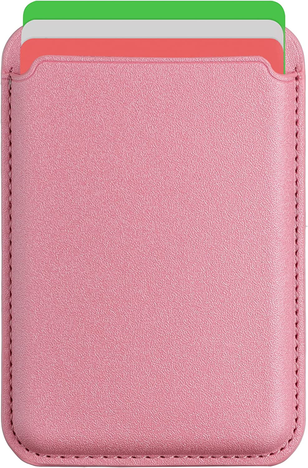 Magnetic Wallet Card Holder with Magsafe Compatible for Iphone 14/14 Plus/14 Pro/14 Pro Max, Iphone 13 Pro Max/13 Pro/13/13 Mini, Iphone 12/12 Pro/12 Pro Max, RFID Card Holder Wallet, Deep Purple  Doter Pearl Pink  