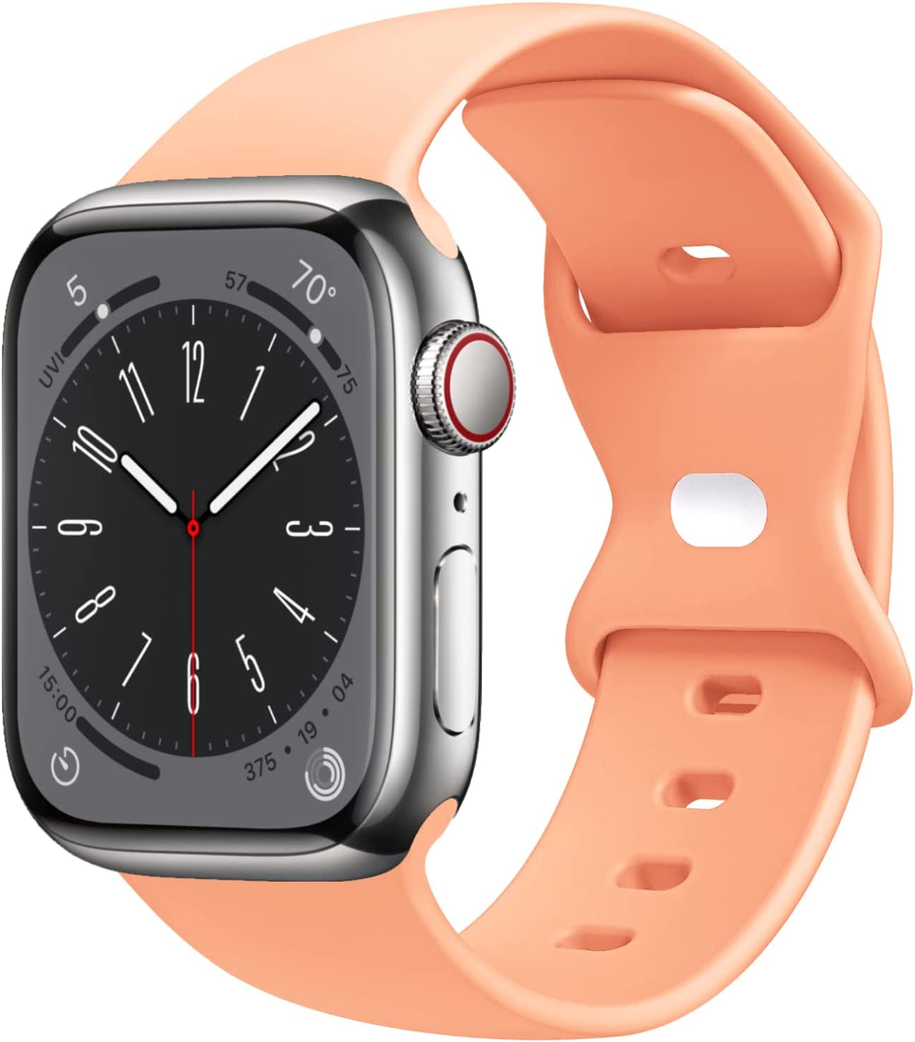 STG Sport Watch Band Compatible with Apple Watch Band 38Mm 40Mm 41Mm 42Mm 44Mm 45Mm 49Mm, Soft Silicone Replacement Sport Strap Compatible for Iwatch Ultra SE Series 8/7/6/5/4/3/2/1 (42Mm/44Mm/45Mm/49Mm, Klein Blue)  STG Cantaloupe 42mm/44mm/45mm/49mm 