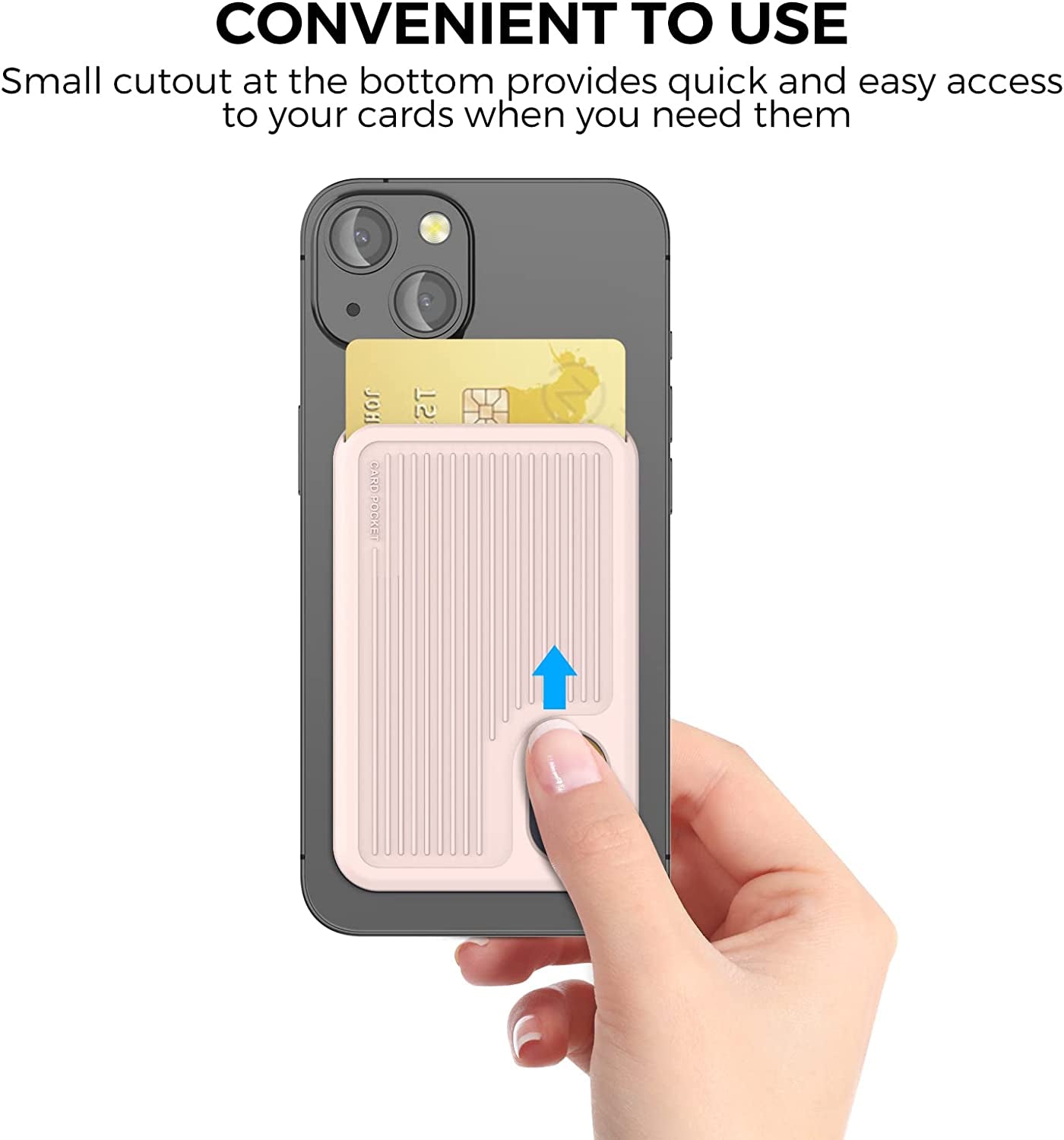 AHASTYLE Card Holder for Back of Phone for Magsafe Strong Magnetic【Rfid Shielding】 Silicone Wallet Compatible with Iphone 14/13/12/Pro/Pro Max/Mini (Pink)  AHASTYLE   