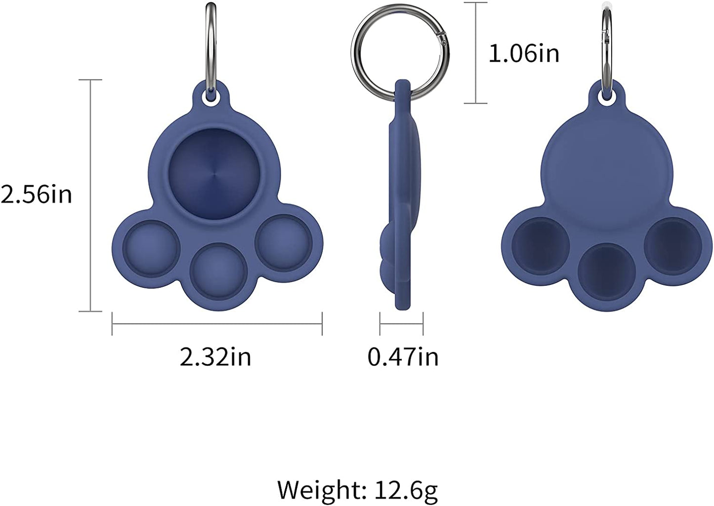 2 Pack Airtag Holder Compatible for Apple Air Tag Case Silicone Pet Dog Cat Collar and Kids Pop Bubble Fidget Sensory Toys Anti-Scratch (Black and White)  D&E Imports Inc.   