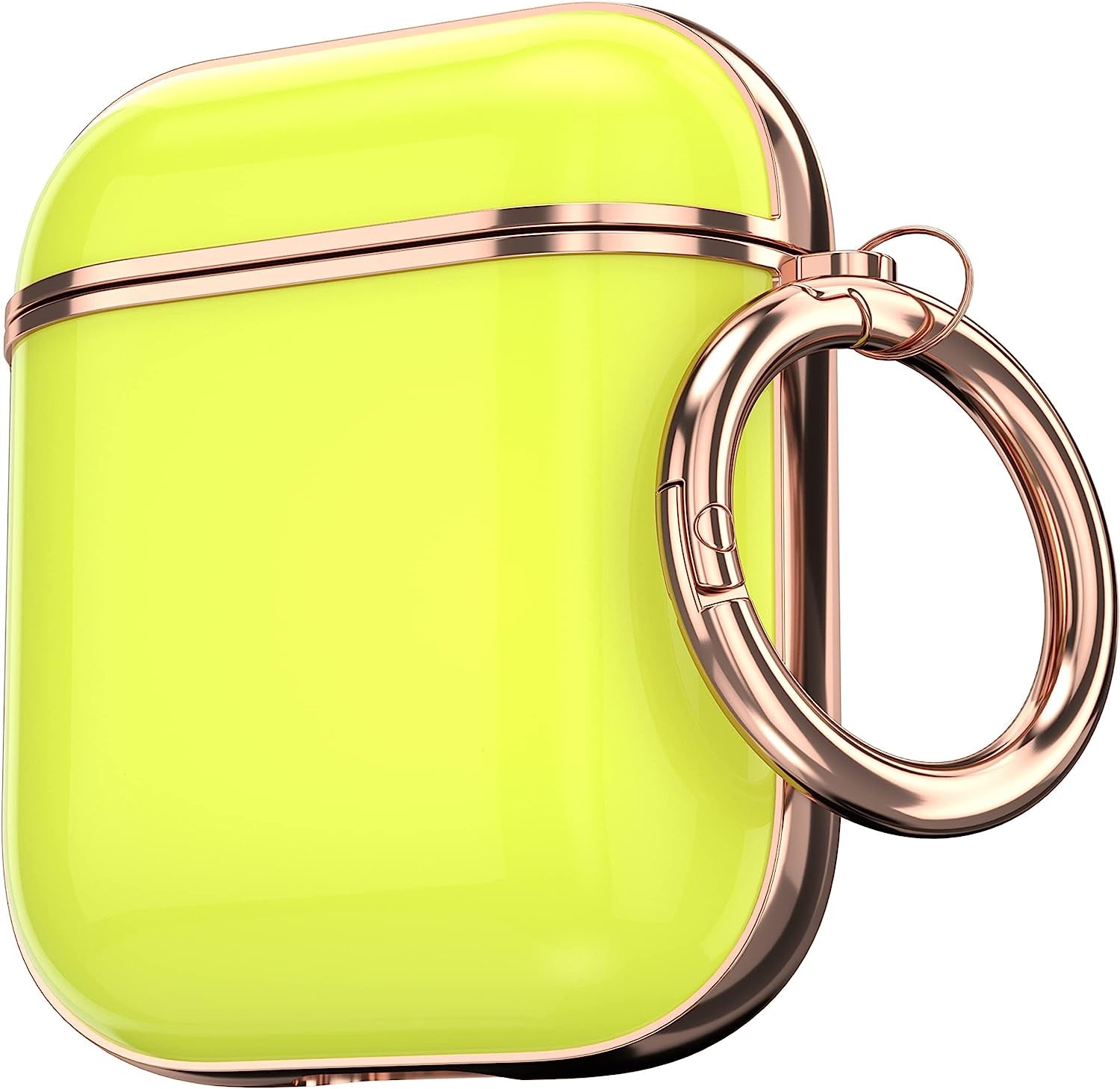 Maxjoy for Airpods Case Cover, Sunflower Flower Cute Air Pod 2 Case for Women Hard Protective Ipods Cover with Keychain for Airpod 2Nd 1St Generation Wireless Charging Case, Floral  Maxjoy Neon Yellow  