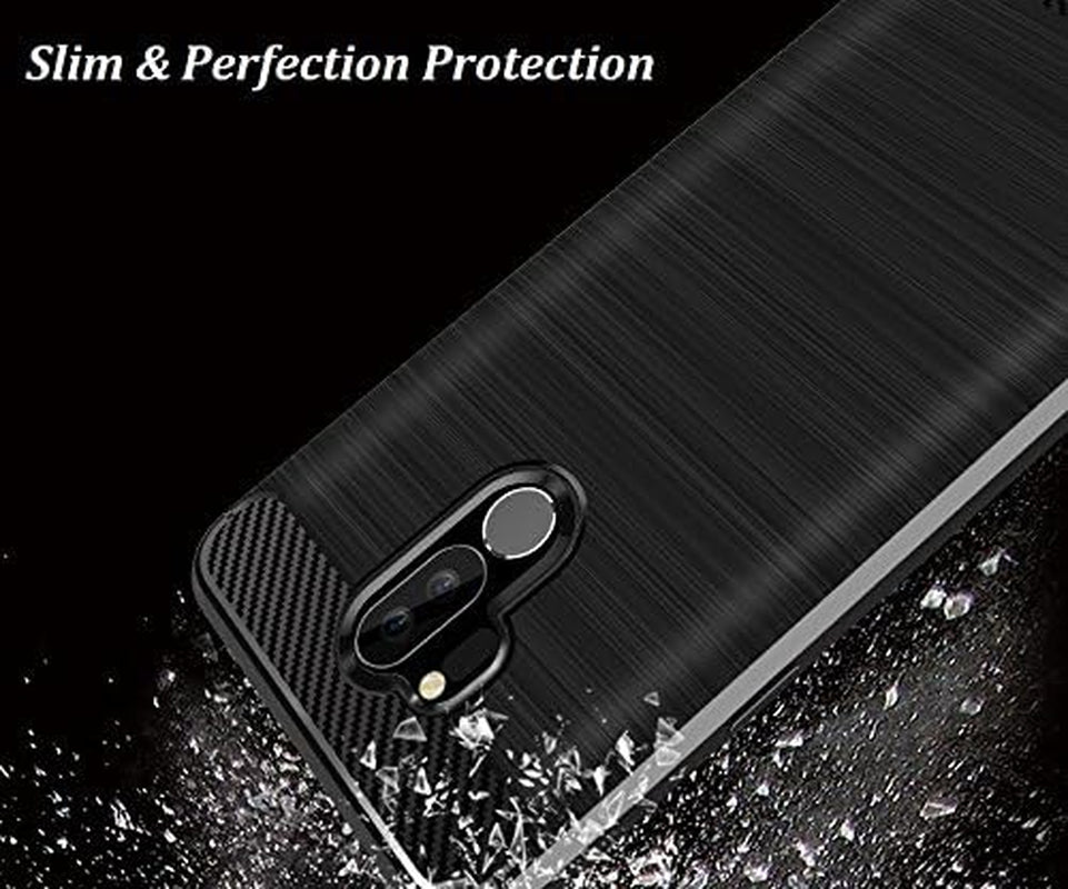 Cruzerlite Case Compatible with Cellphone Compatible with Cellphone LG G7 Case, LG G7 Thinq Case, Carbon Fiber Shock Absorption Slim Flexible Case Compatible with Cellphone LG G7/ LG G7 Thinq (Gray)  Cruzerlite   