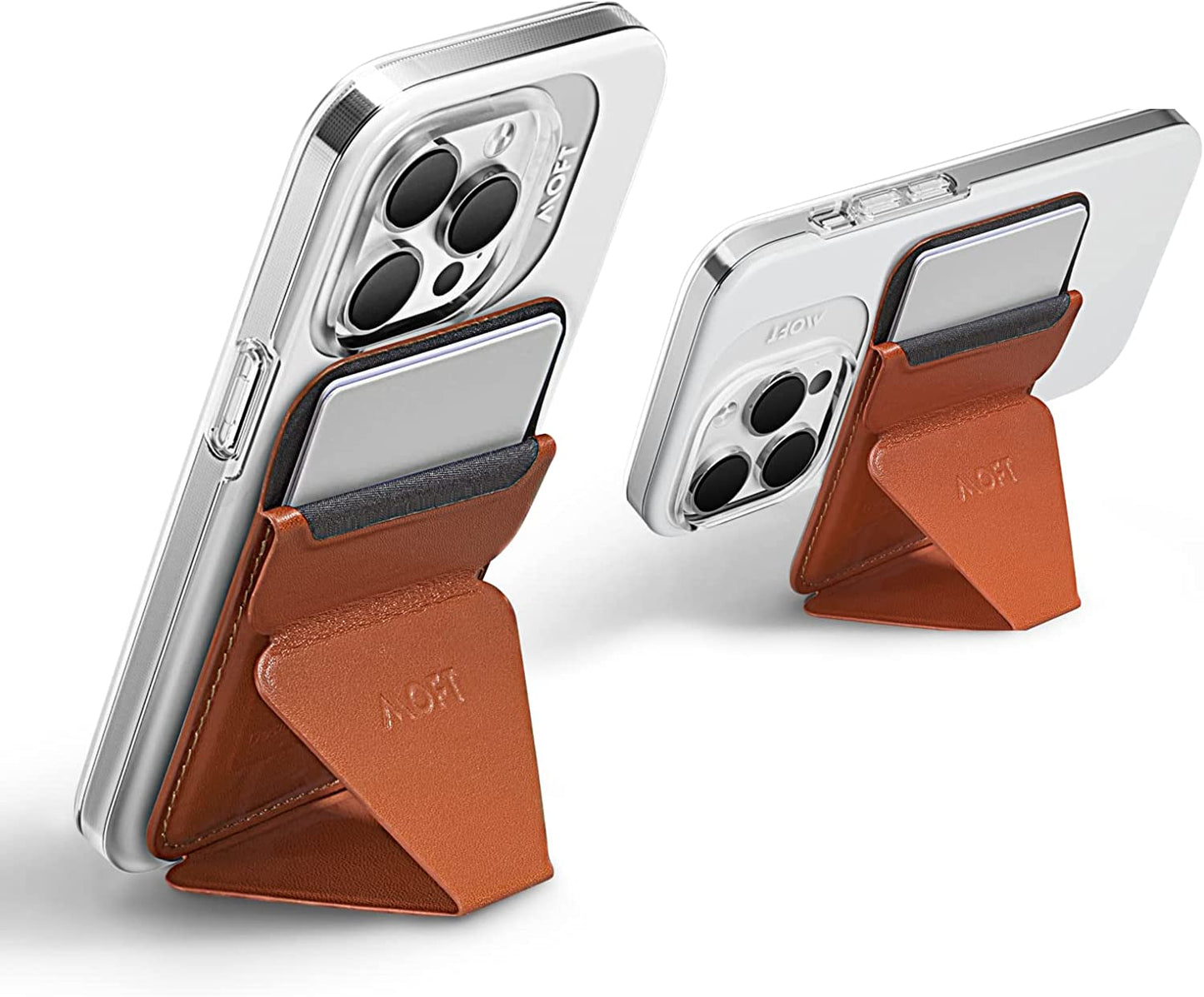 MOFT Magsafe Wallet Stand for Iphone 14/13/12 Series Magsafe Compatible Phone Stand with 3 Viewing Angles (Night Black)  MOFT Maple  