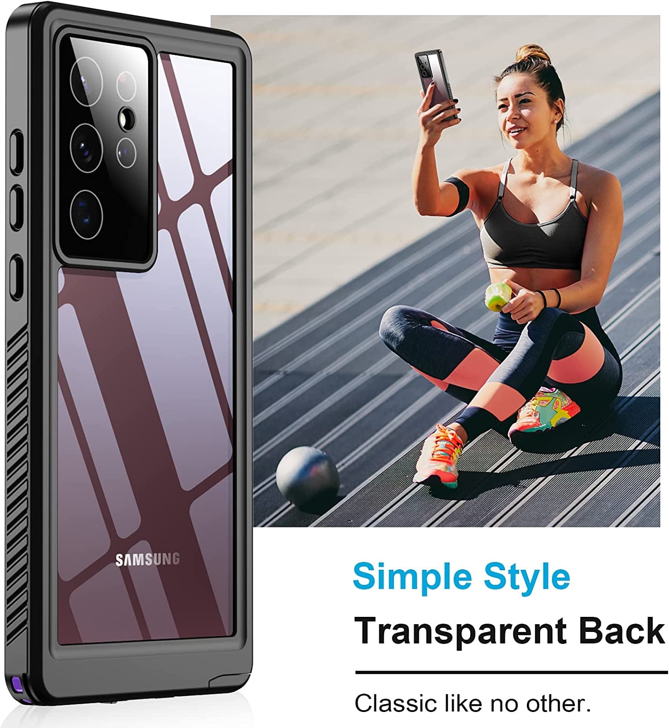 Temdan for Samsung Galaxy S22 Ultra Case Waterproof, Built in Screen Protector 360° Full Body Heavy Duty Shockproof IP68 Waterproof Galaxy S22 Ultra Case for Samsung S22 Ultra 5G 6.8 Inch Purple  Temdan   