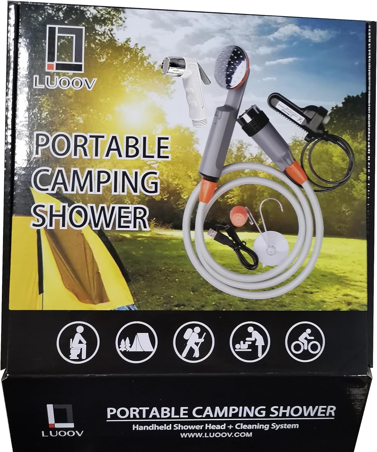 Electric Portable Bidet Handheld Battery,Bidet Handheld Water Sprayer Portable Rechargeable Battery Powered (Bidet+Shower)  LUOOV   