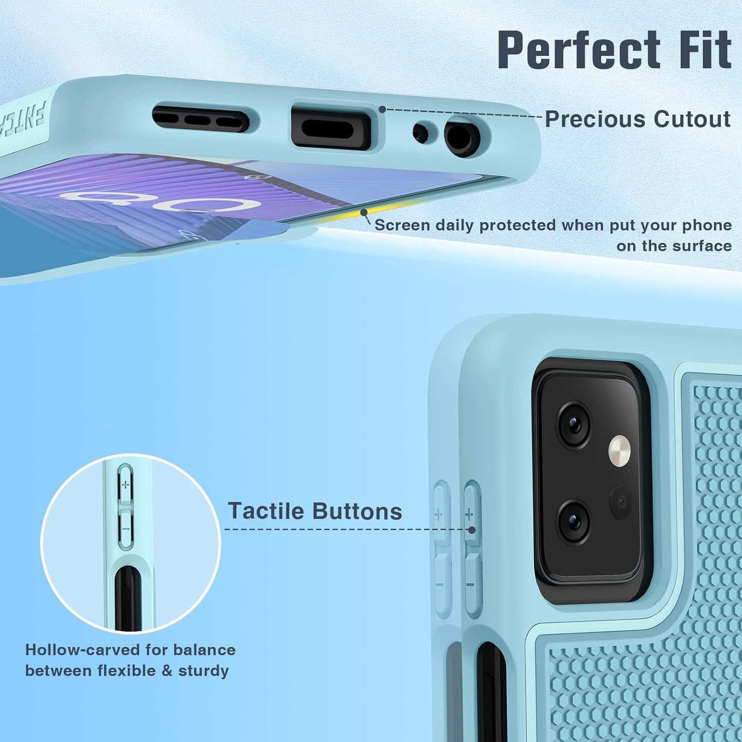 FNTCASE for Motorola Moto G-Power-5G 2023 Case: Moto G 5G 2023 Case Dual Layer Shockproof Protective Textured Design Cell Phone Cover Heavy Duty Rugged Tough Back Hardshell Hybrid Slim Basic Case  FNTCASE   