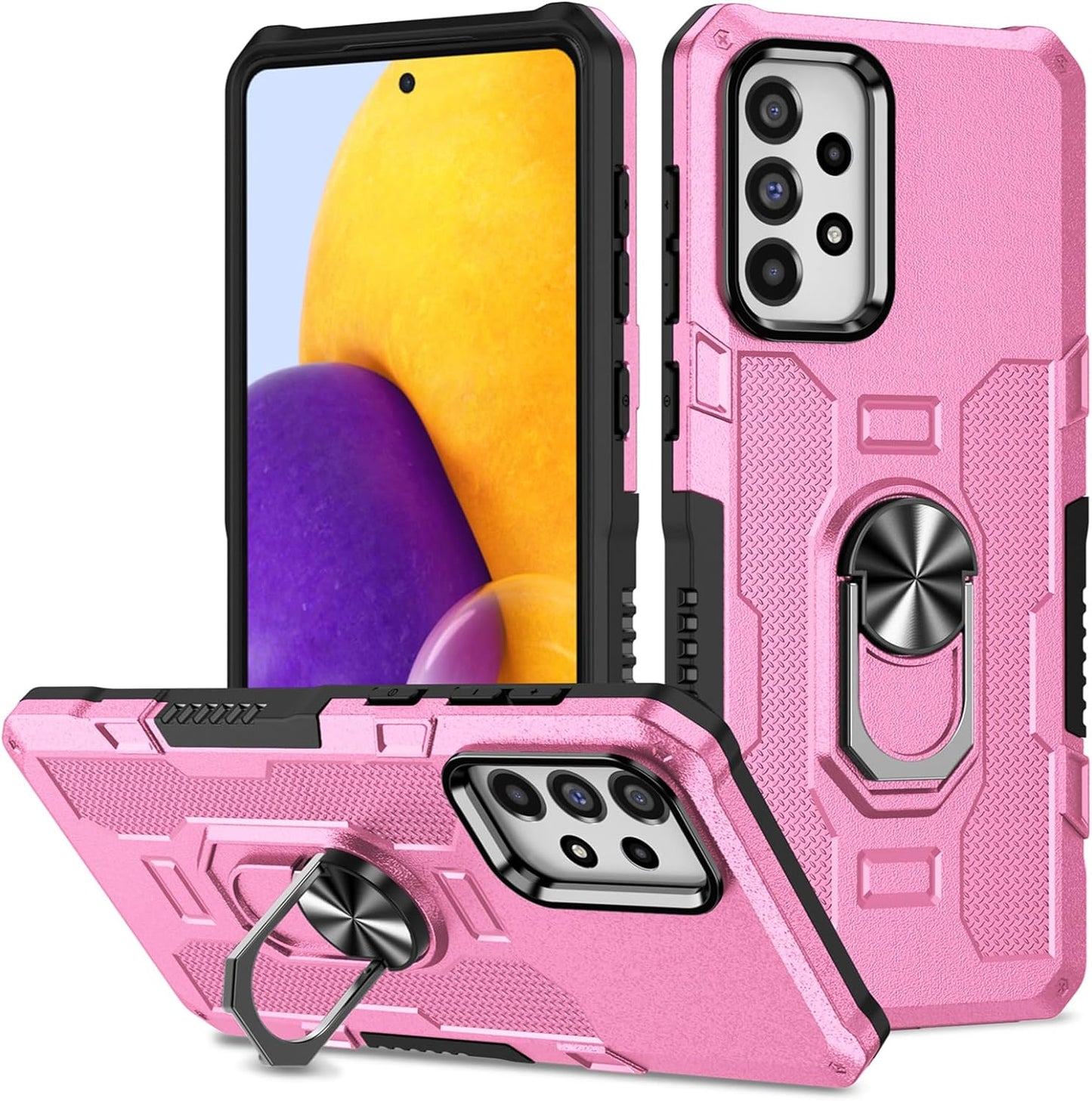 MGSBCXN Armor Case for Samsung Galaxy Note20 Ultra 5G, Military Grade Shockproof Samsung Galaxy Note 20 Ultra Case, Heavy Duty Protection Samsung Note 20 Ultra 5G Case with Ring Kickstand, Blue  MGSBCXN Pink A53 5G 