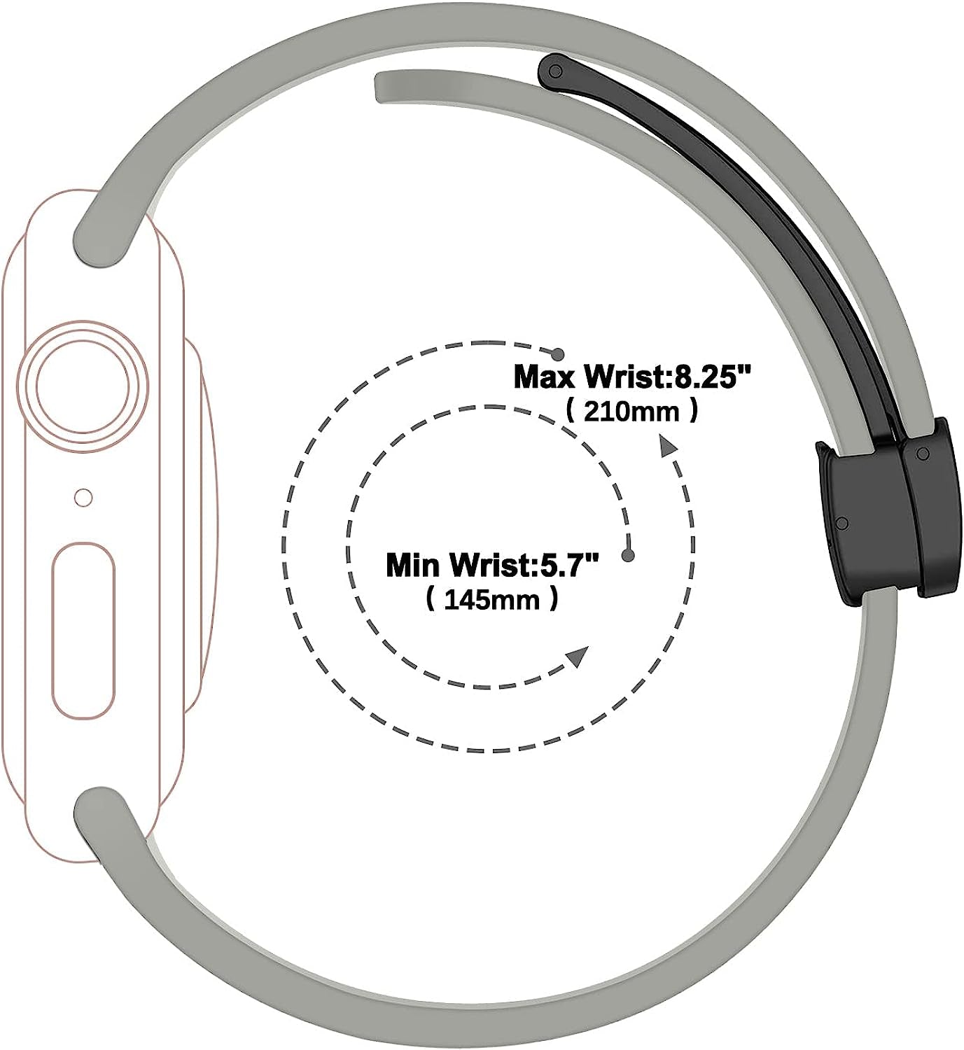 Magnetic for Apple Watch Ultra Band 49Mm 45Mm 44Mm 41Mm 40Mm Iwatch Bands 38Mm 42Mm Men/Women,Soft Sport Silicone Replacement Wristband Correa Strap for Apple Watch Band Series 8/7/6/5/4/3/2/1/SE  DMVEIMAL   