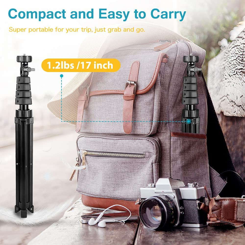 Aureday 62" Phone Tripod Accessory Kits, Camera & Cell Phone Tripod Stand with Wireless Remote and Universal Tripod Head Mount, Perfect for Selfies/Video Recording/Vlogging/Live Streaming  Aureday   