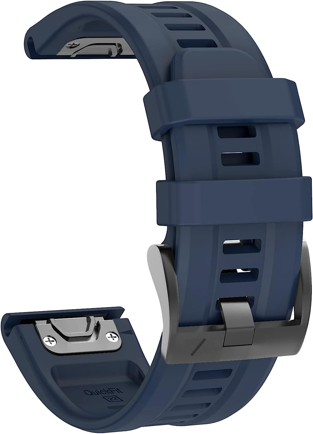 ISABAKE Compatible with Fenix 7 Band, 22Mm Easy-Fit Sport Strap Silicone Watch Band Replacement for Fenix 6/Fenix 5 Plus/Fenix 5 Smartwatch  ISABAKE Dark Blue 22MM 