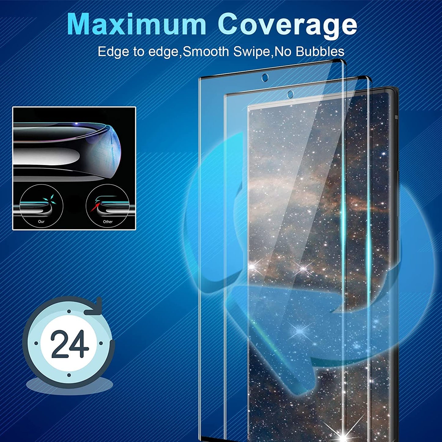 CWQZGUF Galaxy S22 Ultra Screen Protector [2+2 Pack] Camera Lens Protector, Fingerprint Unlock Support, HD Tempered Glass, Touch Sensitive, anti Scratch, for Samsung S22 Ultra 5G Glass Screen Protector  CWQZGUF-3df4gtt   