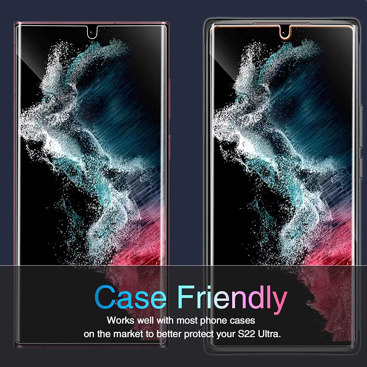 IMBZBK [3+3 Pack for Samsung Galaxy S22 Ultra 5G Screen Protector [Not Glass], 3 Pack Flexible TPU Film with 3 Pack Tempered Glass Camera Lens Protector, Fingerprint Suitable, Case Friendly  IMBZBK   