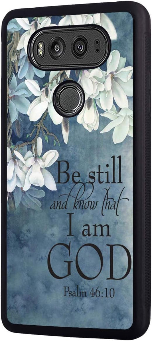 LG V30 Case,Christian Quotes Bible Verse Psalm 46:10 Design Slim Impact Resistant Shock-Absorption Rubber Protective Case Cover for LG V30/LG V30 Plus/Lg V30S/Lg V35/LG V35 Thinq  Log Zog   