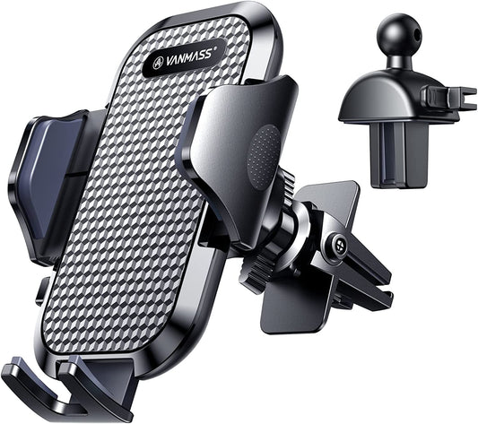 [Upgraded] VANMASS BEST Car Vent Phone Holder Mount Compatible for Iphone 14 13 Pro Max 12 11 X Xr Xs 8 7 plus Mini Se Android Mobile Cell Smartphone Universal Vehicle Handsfree Easy Clamp Clip Cradle  VANMASS   