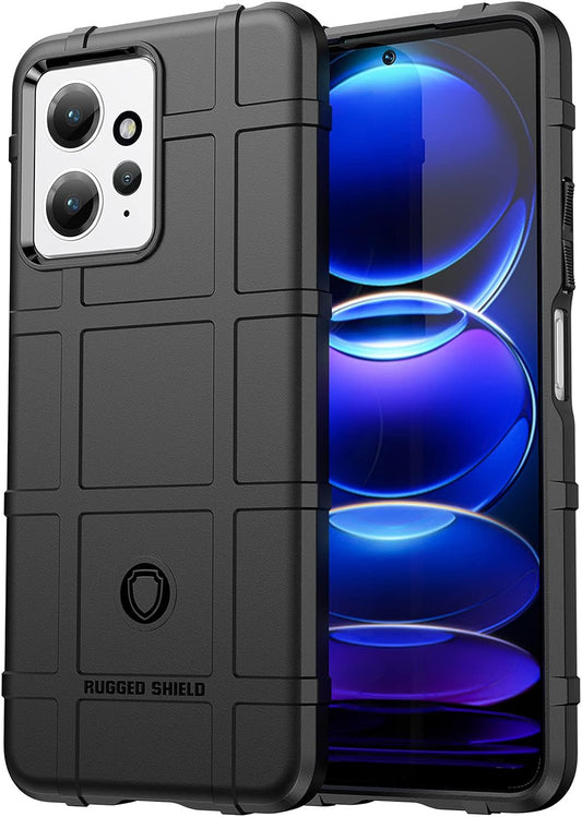 Ysnzaq Military Grade Durable Rugged Case for Xiaomi Redmi Note 12 4G (Not 5G), Ultra Slim Soft TPU Shockproof Protective Phone Cover for Xiaomi Redmi Note 12 4G HD Black  Ysnzaq   