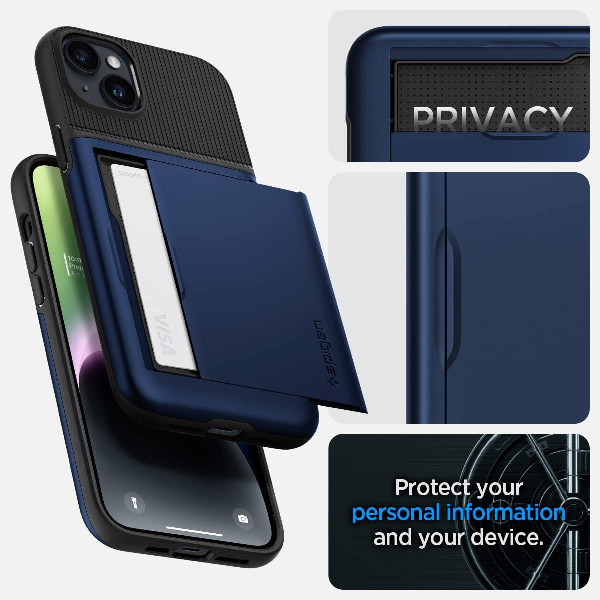Spigen Slim Armor CS Designed for Iphone 14 Case (2022) - Navy Blue  Spigen   