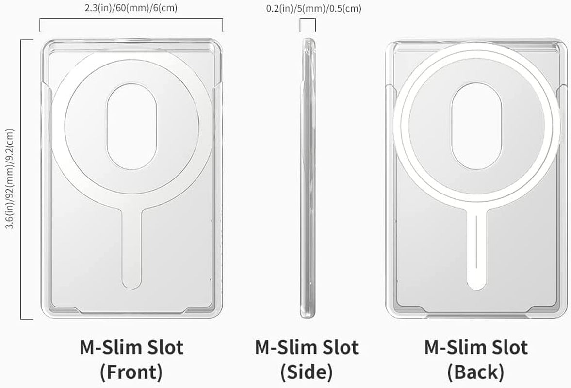 Sinjimoru Open-Frame Magnetic Wallet for Magsafe, Magnetic Clear Card Holder Case Compatible with Apple Iphone 12 13 14 plus Pro Max Wallet for Mag-Safe, Cell Phone Credit Card Case. M-Slim Slot  Sinjimoru Co.Ltd   