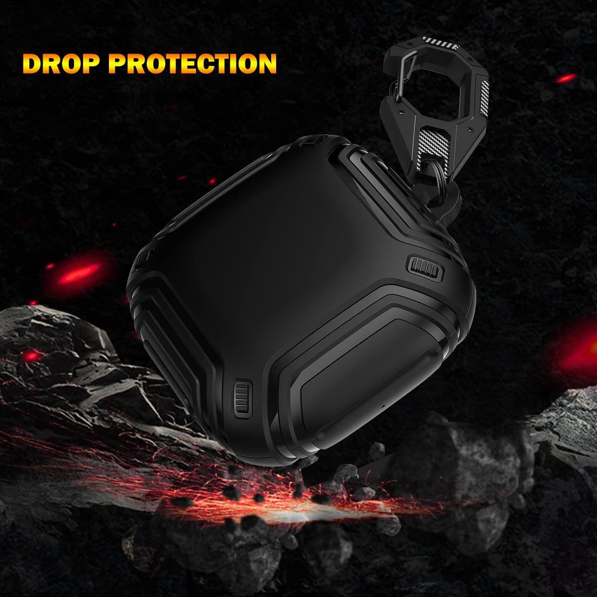 Upgraded Armor Case for Beats Fit Pro 2021,BEILUOJIA Shockproof Protective Beats Fit Pro Earbuds Case Cover with Keychain Accessories for Men Women Black  BEILUOJIA   