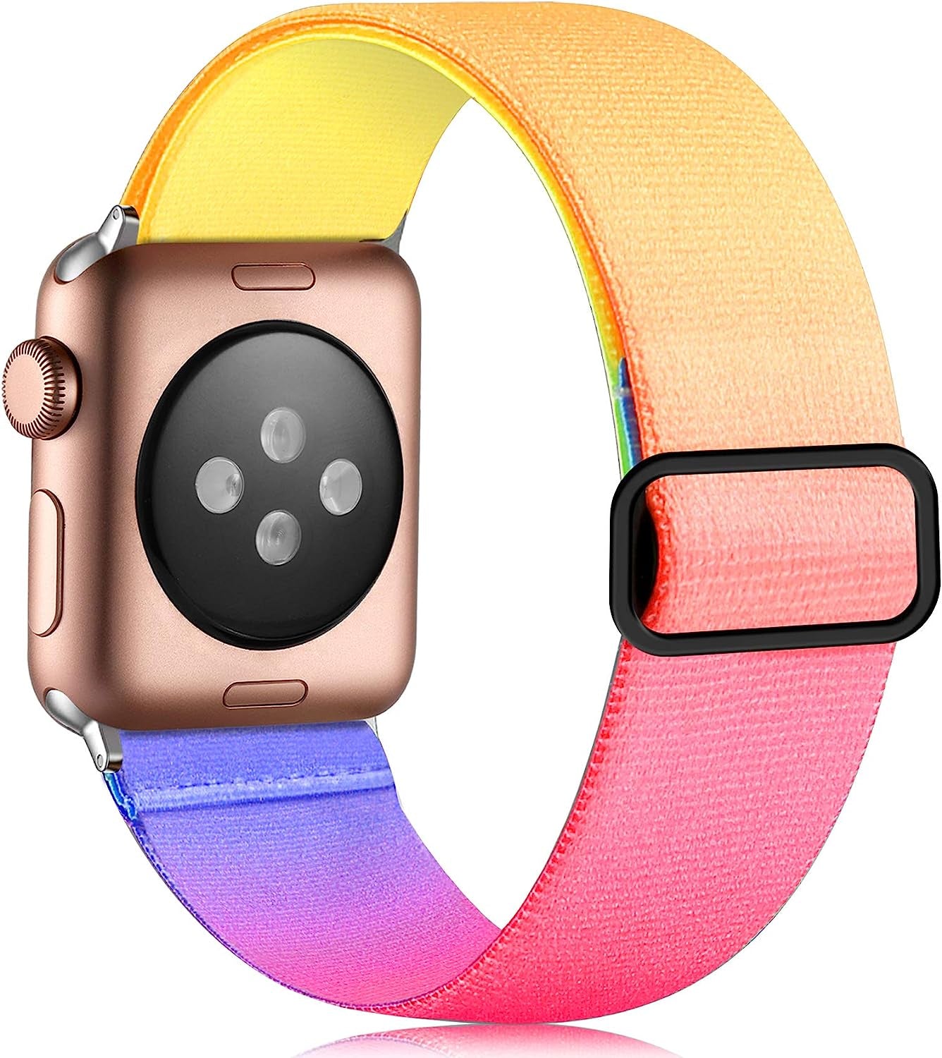 Vcegari Compatible with Apple Watch 38Mm 40Mm 42Mm 44Mm, Adjust Sport Elastic Band Nylon Replacement Wristband for Iwatch Series SE/6/5/4/3/2/1 Women Men Girls  Vcegari Colorful 42mm/44mm/45mm 