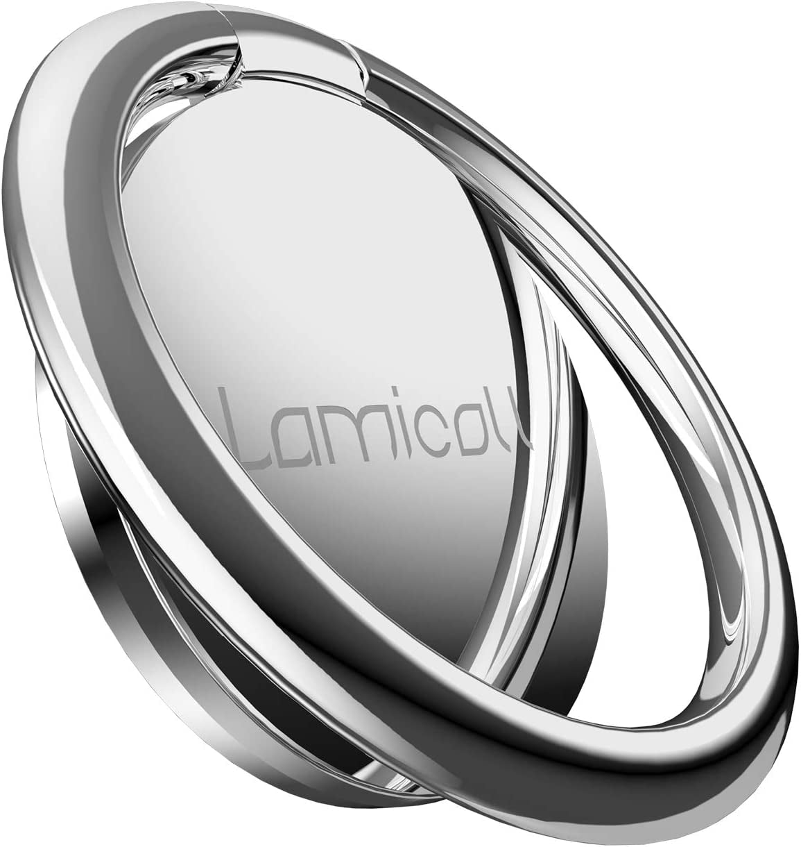 Cell Phone Ring Holder Finger Stand - Lamicall Phone Kickstand, Metal Grip Hook Work with Magnetic Car Mount, Compatible with Iphone 14 13 12 Mini 11 Pro Xs Max XR X 8 Plus, Smartphone Accessories BLK  Lamicall Sliver-01  