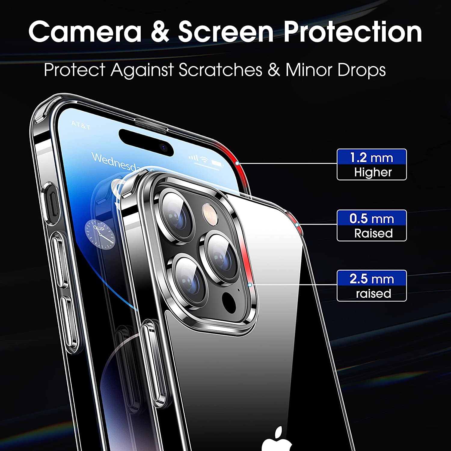 CASEKOO Crystal Clear for Iphone 14 Pro Max Case 6.7 In, [Never Yellow] [Exceed Mil-Grade Protection], Clear  CASEKOO   