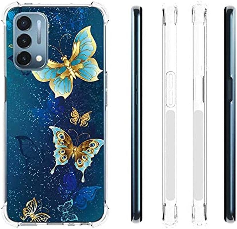Follmeair for Oneplus Nord N200 5G Case, Slim Flexible TPU for Girls Women Airbag Bumper Shock Absorption Rubber Soft Silicone Case Cover Fit for Oneplus Nord N200 5G (Butterfly)  FollmeAir   