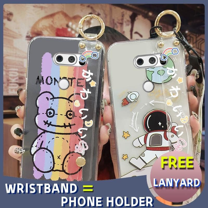 TPU Original Lulumi Phone Case for LG V30/LG V30 Plus/Lg V30+, Astronaut for Girls for Woman for Men Anti-Dust Back Cover Shockproof Luxury New Beautiful Anime Soft for Boy Black Case Silicone, 7  Lulumi   