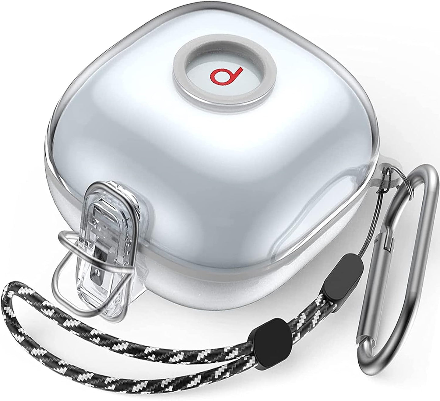 NINKI Compatible Beats Fit Pro Case Silicone Clear Purple,Cute Heavy Duty Soft Silicone TPU Full Protective Case for Beats Fit Pro Case with Lanyard,Beats Pro Fit Case Cover with Keychain for Women  NINKI Clear normal 