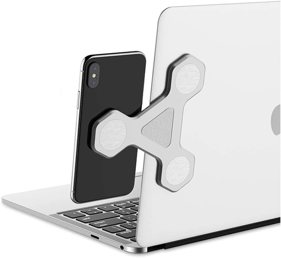 Xcivi Monitor Side Mount Magnetic Bracket Laptop Duo Screen Mount - Mount Your Smartphone to Your Laptop (Sliver)  xcivi   