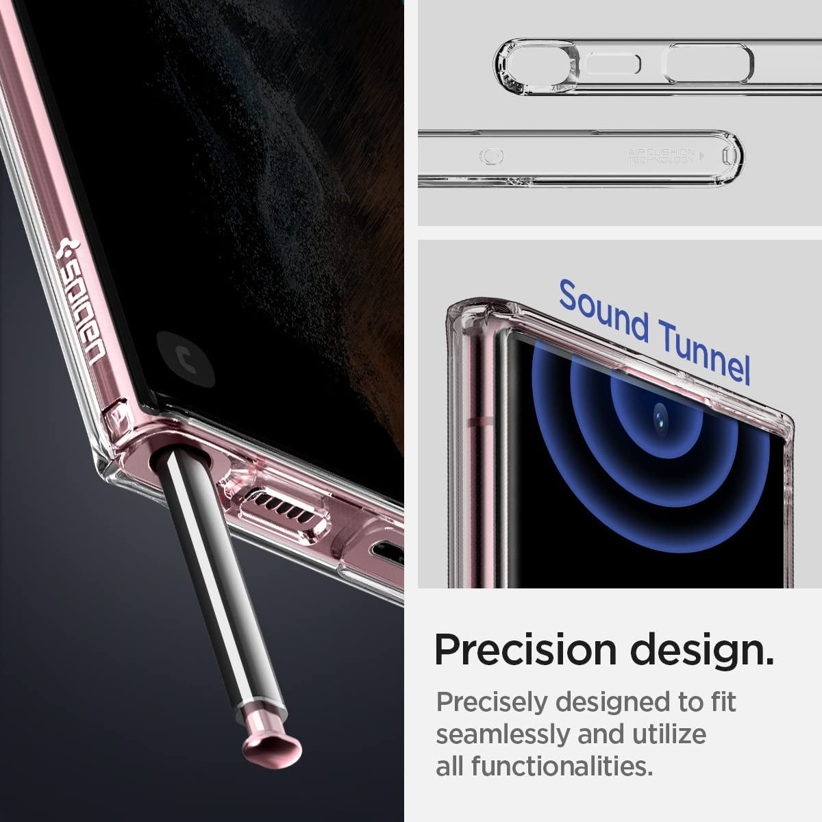 Spigen Ultra Hybrid Designed for Galaxy S22 Ultra Case (2022) - Crystal Clear  Spigen   