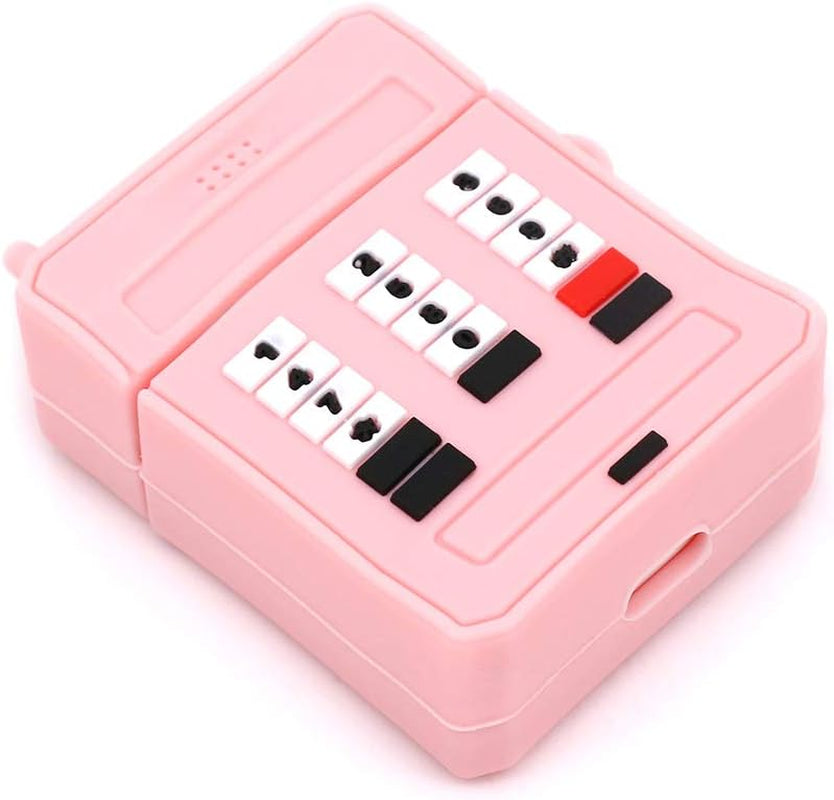 Yonocosta Cute Airpods Case, Airpods 2 Case, Fashion Funny 3D Cartoon Pink Retro Cellular Phone Shaped Full Protection Shockproof Soft Silicone Charging Case Cover Skin with Keychain for Airpods 1&2  Yonocosta Inc   