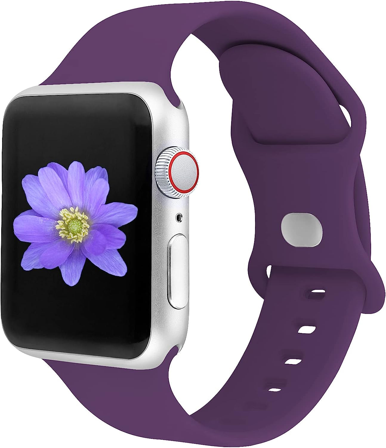 Cindgress Sport Bands Compatible with 42Mm 44Mm 45Mm 41Mm 38Mm 40Mm Apple Watch Bands for Women Men,Compatible with Soft Silicone Apple Watch Series 6 Bands for Women Men Series SE 8 7 6 5 4 3 2 1 Pack  Cindgress Purple 38mm/40mm/41mm S/M 