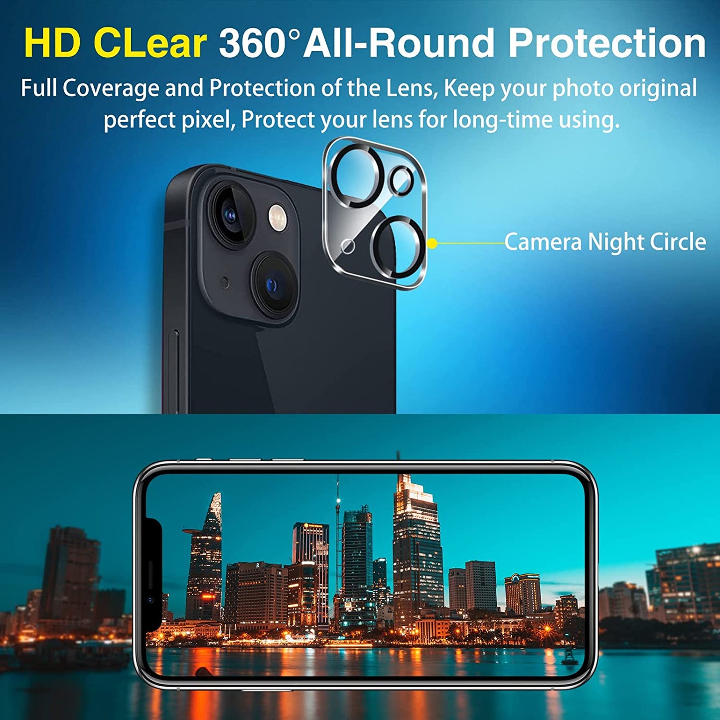 TQLGY Compatible with Iphone 14 Screen Protector, Tempered Glass Screen Protector for Iphone 14 with Camera Lens Protector 6.1 Inch, Ultra HD, 9H Hardness, Case Friendly, Dynamic Island Compatible  TQLGY   