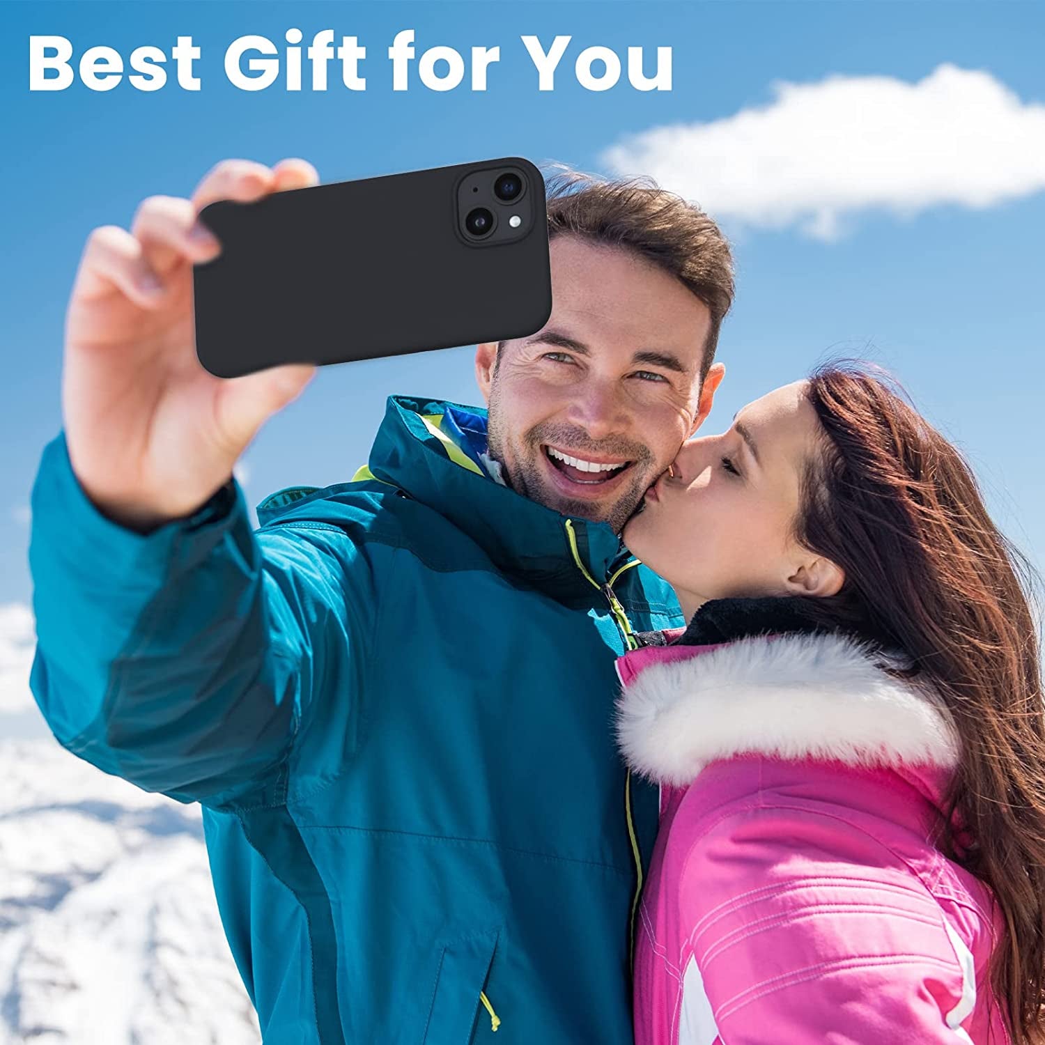 ORNARTO Compatible with Iphone 14 Case 6.1, Slim Liquid Silicone 3 Layers Full Phone Covered Soft Gel Rubber Case Protective Phone Cover 6.1 Inch-Black  ORNARTO   