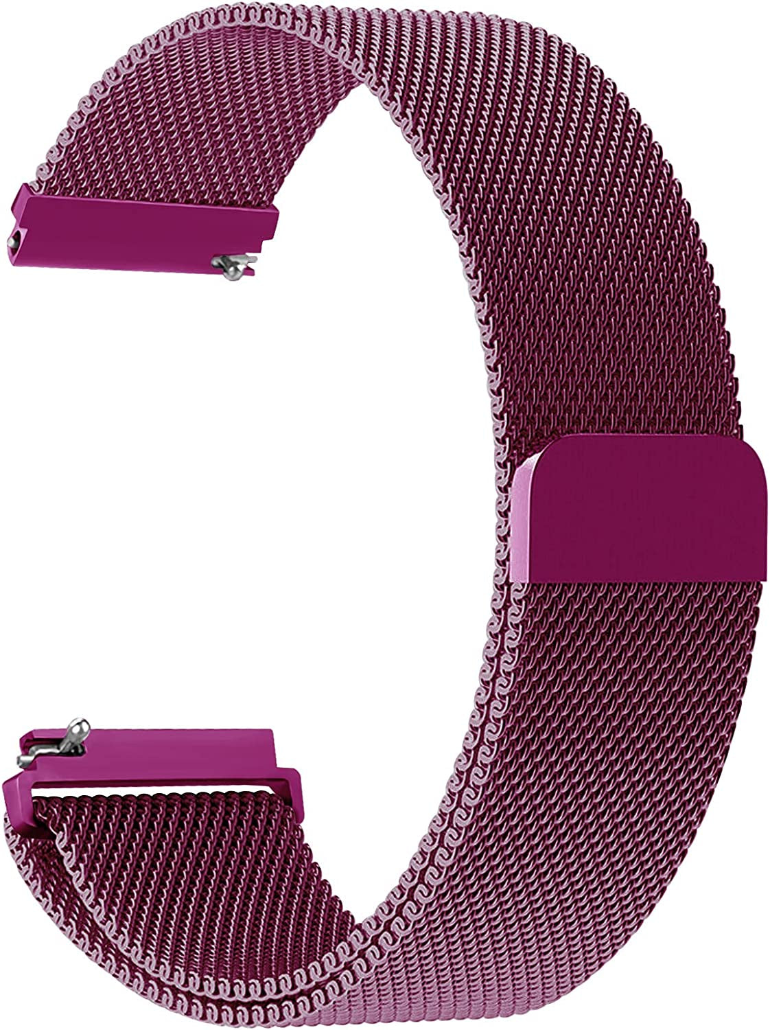20Mm Quick Release Watch Band Metal Strap for Samsung Galaxy Watch 5 4 3 40Mm 41Mm 42Mm 44Mm 45Mm 46Mm Magnetic Mesh Watch Band for Amazfit Bip U Pro/Gts for Galaxy Watch Active/Active 2 40Mm 44Mm  DMVEIMAL Purple  