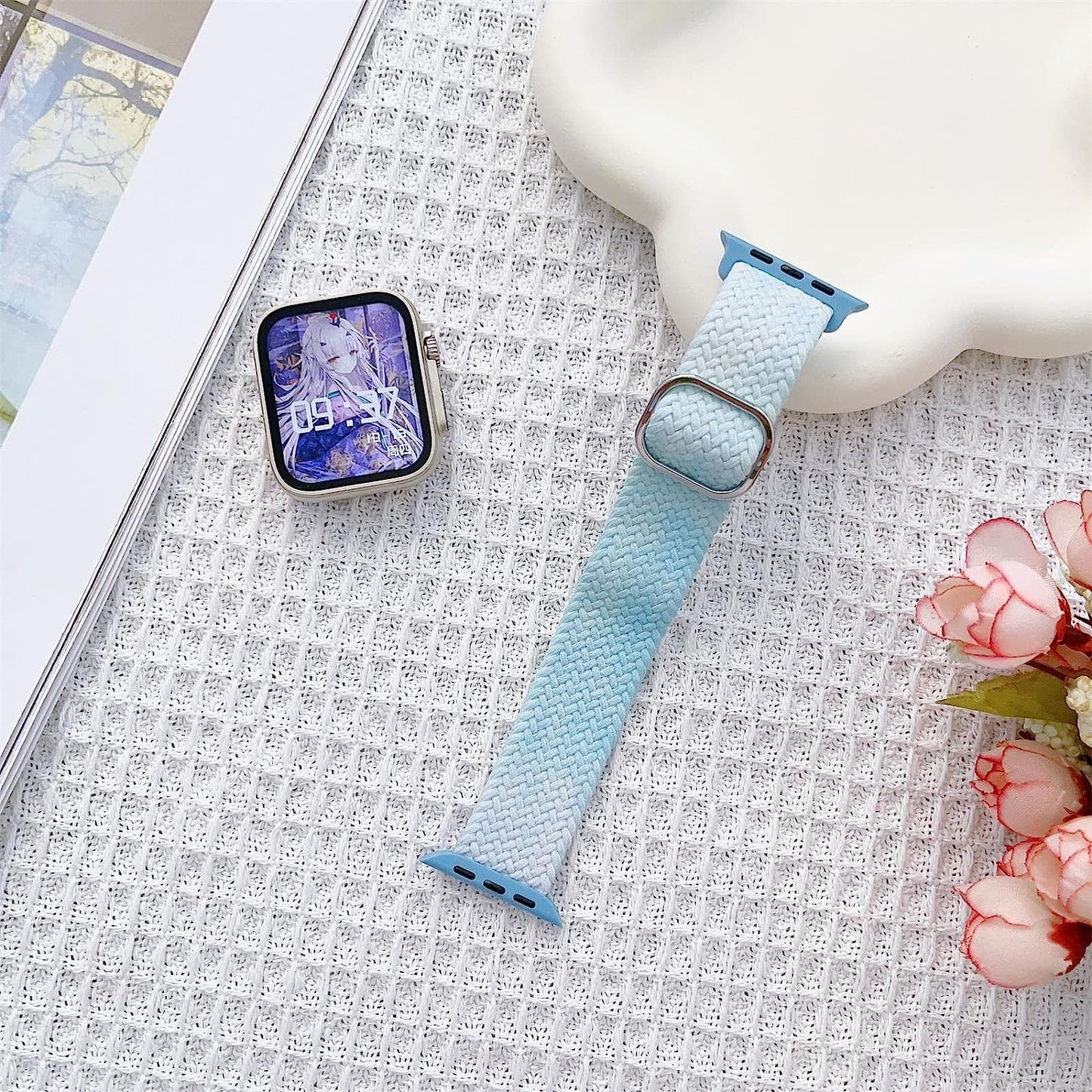 Vevexiao Stretchy Braided Solo Loop Bands Compatible with Apple Watch Ultra Band 44Mm 40Mm 38Mm 42Mm 41Mm 45Mm 49Mm Iwatch Bands Women Men, Elastic Strap for Iwatch SE Series 8/7/6/5/4/3/2/1  VeveXiao   