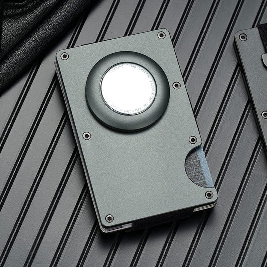 Medrega Airtag Wallet for Men(No Airtag), Minimalist Wallet for Men, Slim Wallet, Metal Wallet with Airtag Holder, Mens Wallet for Air Tag  Medrega   