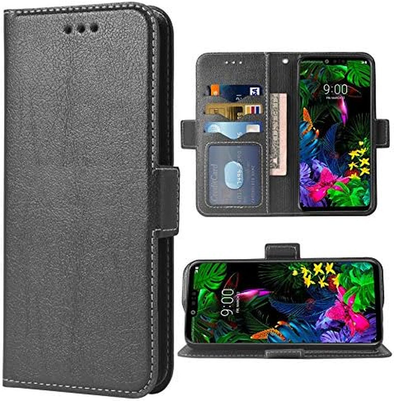 Phone Case for LG G8 Thinq Folio Flip Wallet Case,Pu Leather Credit Card Holder Slots Full Body Protection Kickstand Hard Hybrid Protective Phone Cover for LGG8 Thin Q G 8 G8Thinq Lgg8Thinq Dark Blue  WWAAYSSXA Black  