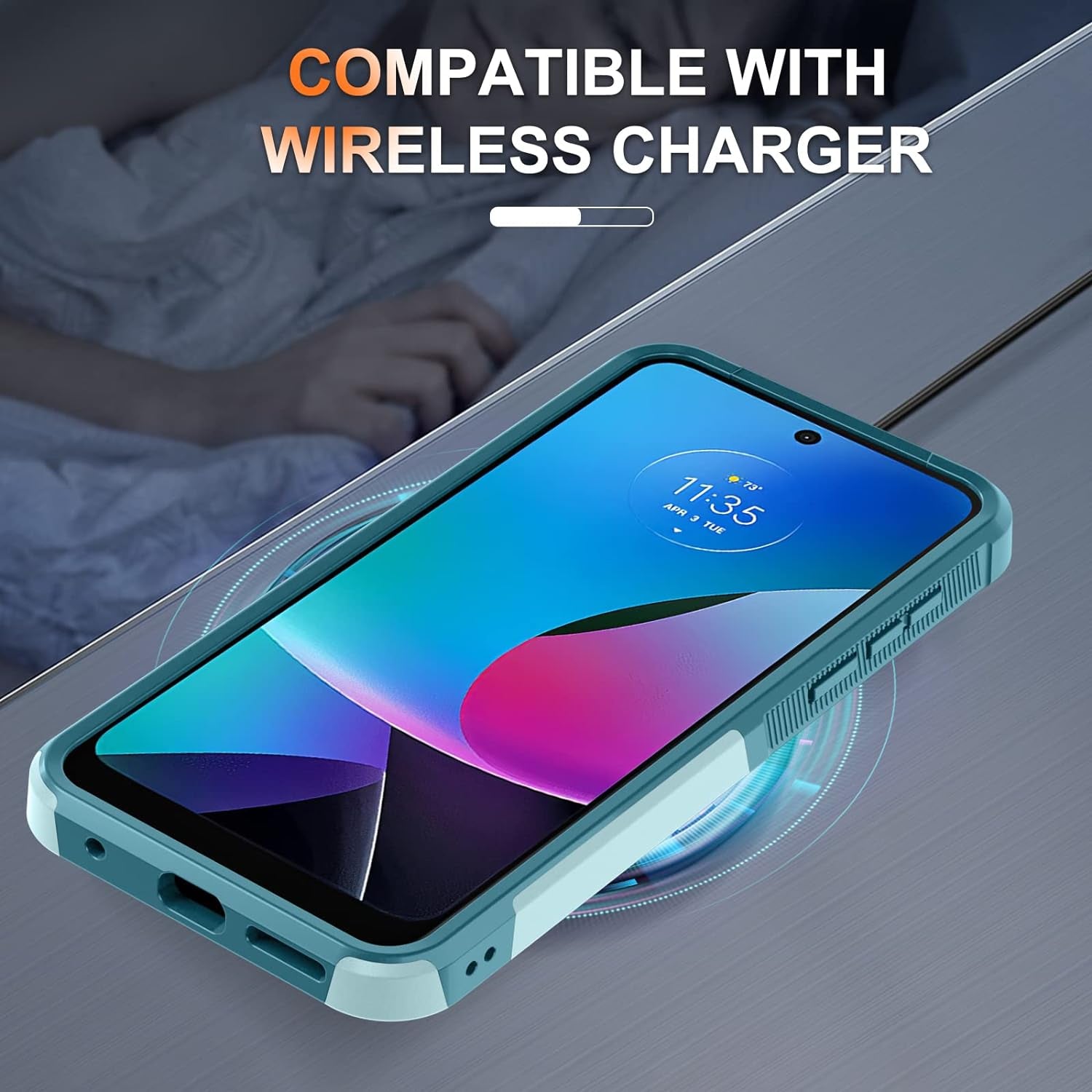 For Motorola Moto G Power 5G 2023 & Moto G 5G 2023 Case with Tempered Glass Screen Protector[1 Pack], Dual Layer Full Body Heavy Duty Rugged Shockproof Protective Phone Cover, Mint Green  RMOCR   