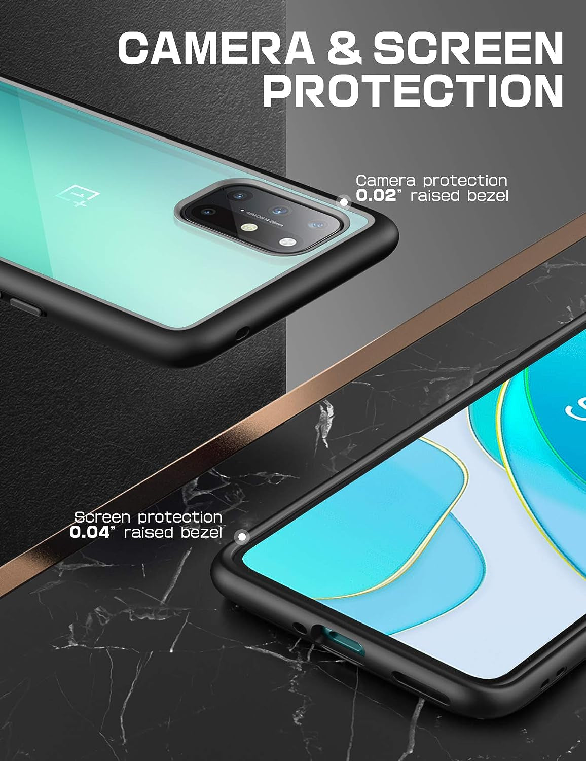 SUPCASE Unicorn Beetle Style Series Case Designed for Oneplus 8T, Premium Hybrid Protective Clear Case for Oneplus 8T 5G (Black)  SUPCASE   