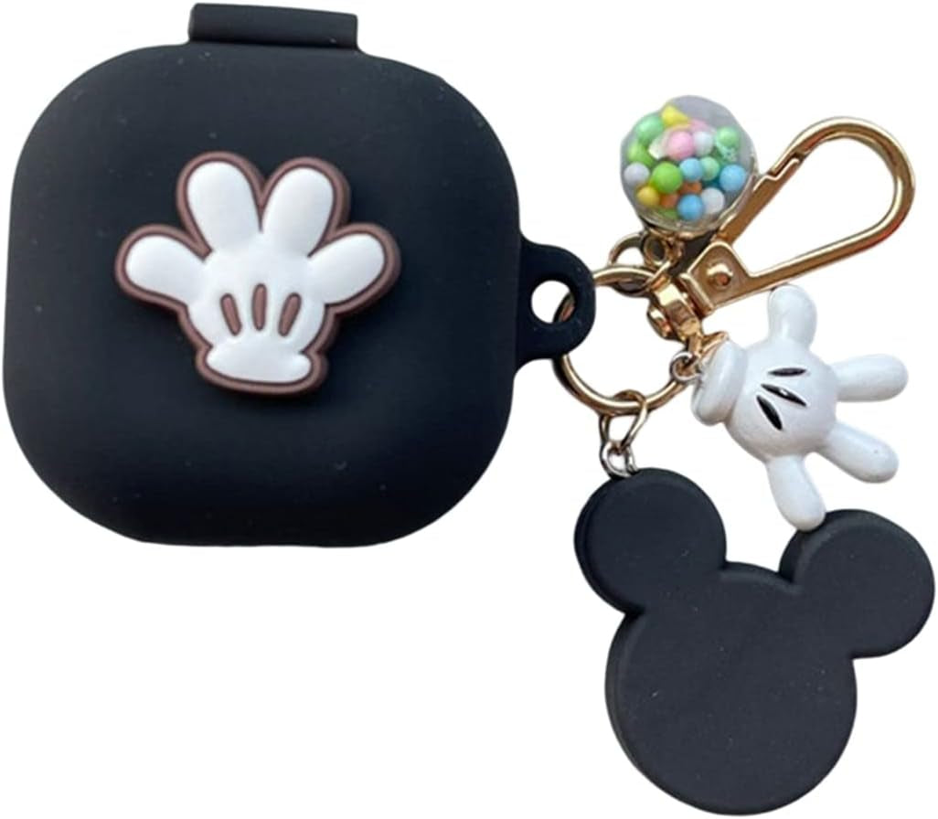 CASEVERSE Cases for Samsung Galaxy Buds2 Pro/Buds 2/Buds Pro/Buds Live with Pendant, Cute Silicone Anime Cartoon Shockproof Cover for Girls Boys Teens  CASEVERSE Mouse 4  