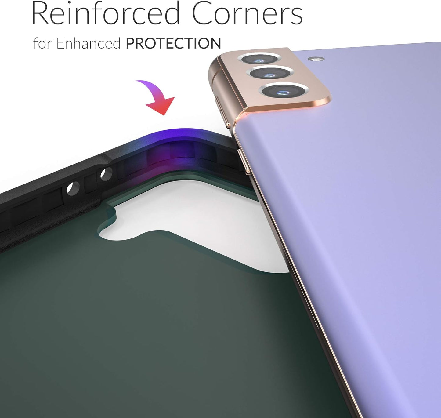 Crave Slim Guard for Galaxy S21+ Case, Shockproof Case for Samsung Galaxy S21 Plus, S21+ 5G (6.7 Inch) - Forest Green  Crave   