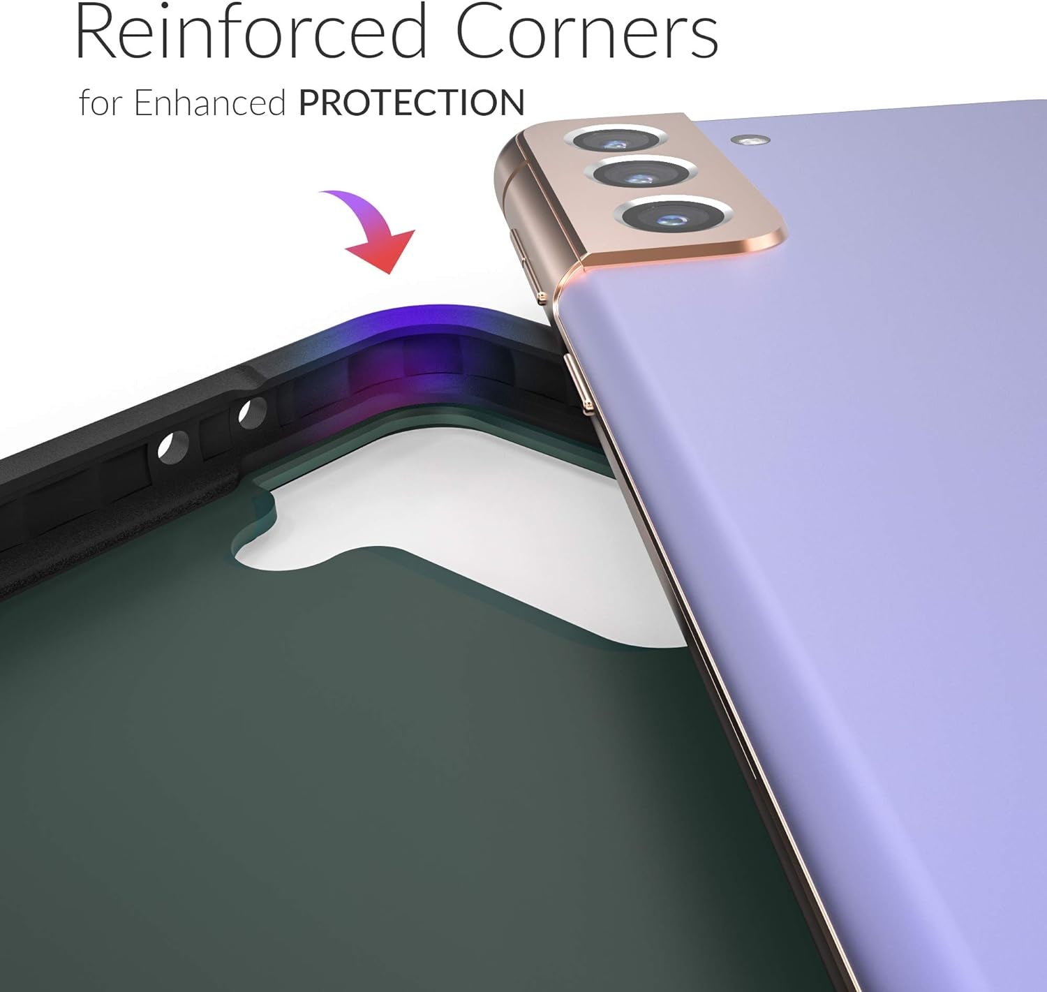 Crave Slim Guard for Galaxy S21+ Case, Shockproof Case for Samsung Galaxy S21 Plus, S21+ 5G (6.7 Inch) - Forest Green  Crave   