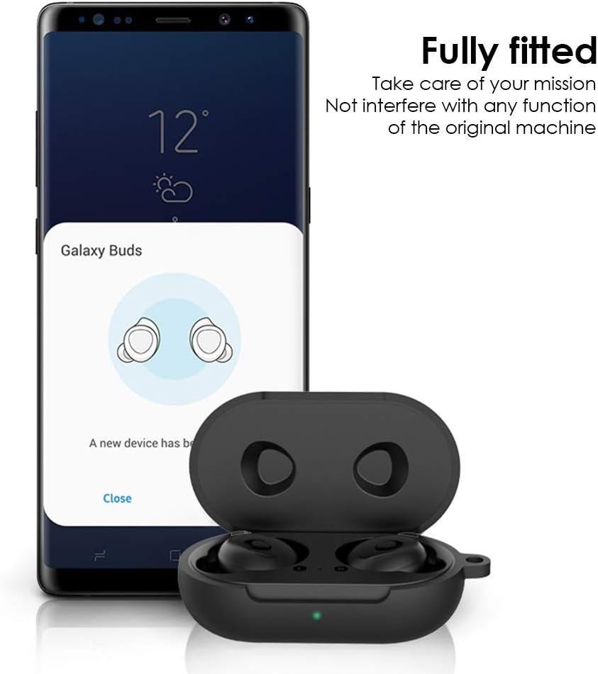 Soft Silicone Skin Case for Samsung Galaxy Buds plus Case (2020)/ Galaxy Buds Case (2019), Shock-Absorbing Case Cover Accessories with Keychain  JLHYYXH   