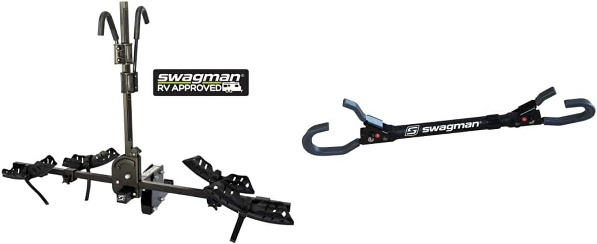 Swagman DISPATCH RV Approved Hitch Mount Bike Rack, Black  Swagman Black Bike Rack + BAR ADAPTER 