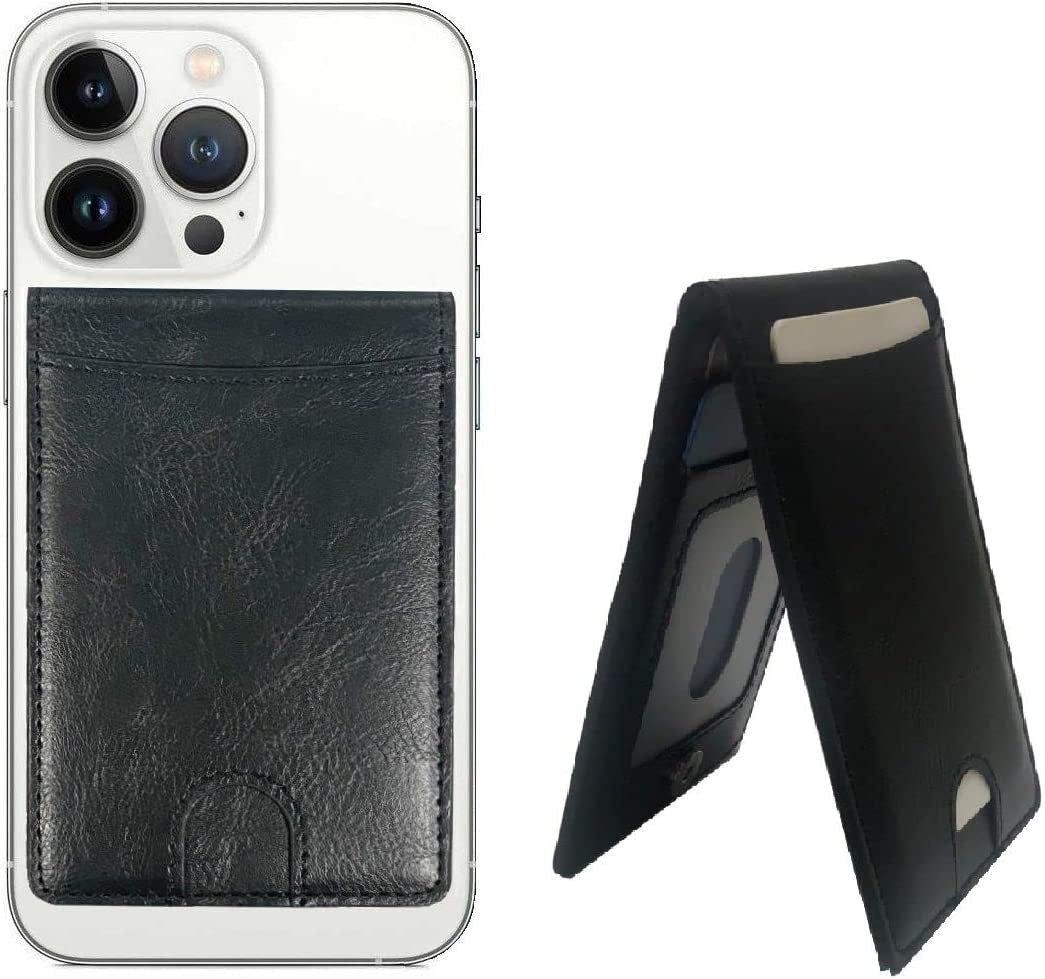 Tahamus Magnetic Adjustable Stand Wallet, 5 Credit Card Holder with Magsafe Walet for Apple Iphone 14 Pro Max/14 Plus/14 Pro/14/13 Pro Max/13 Pro/13/12 Pro Max/12/12 Pro, (Black)  Tahamus   